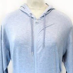 Athleta balance light blue sweatshirt jacket size extra large
